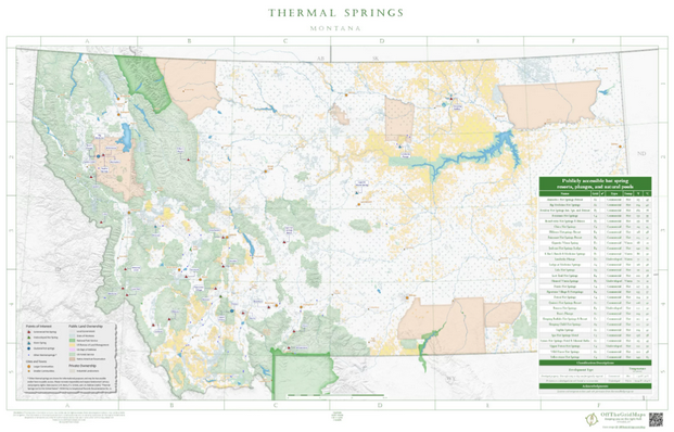 Montana Hot Springs Map